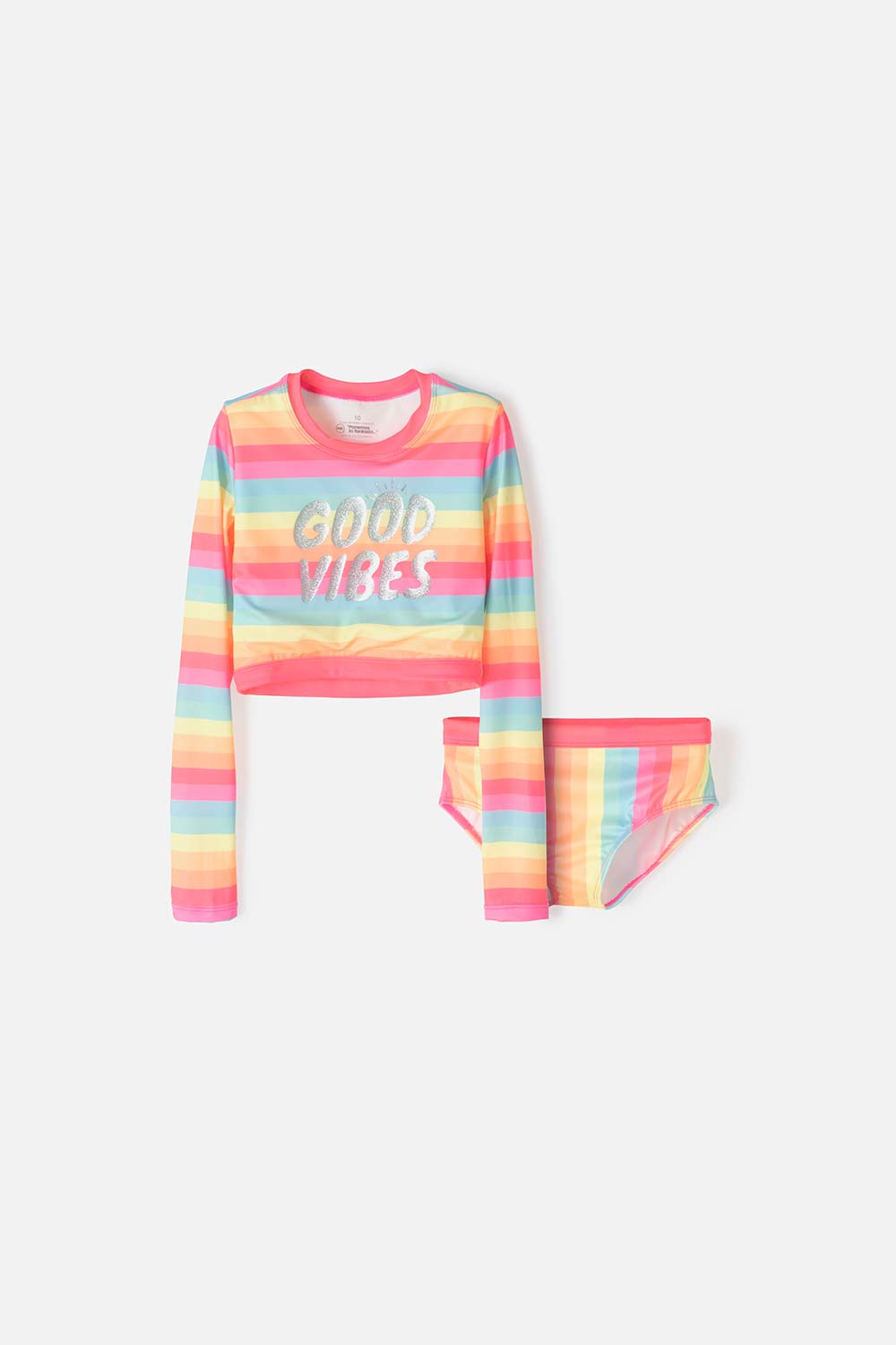 Conjunto de baño Mic manga larga multicolor para niña 4-0