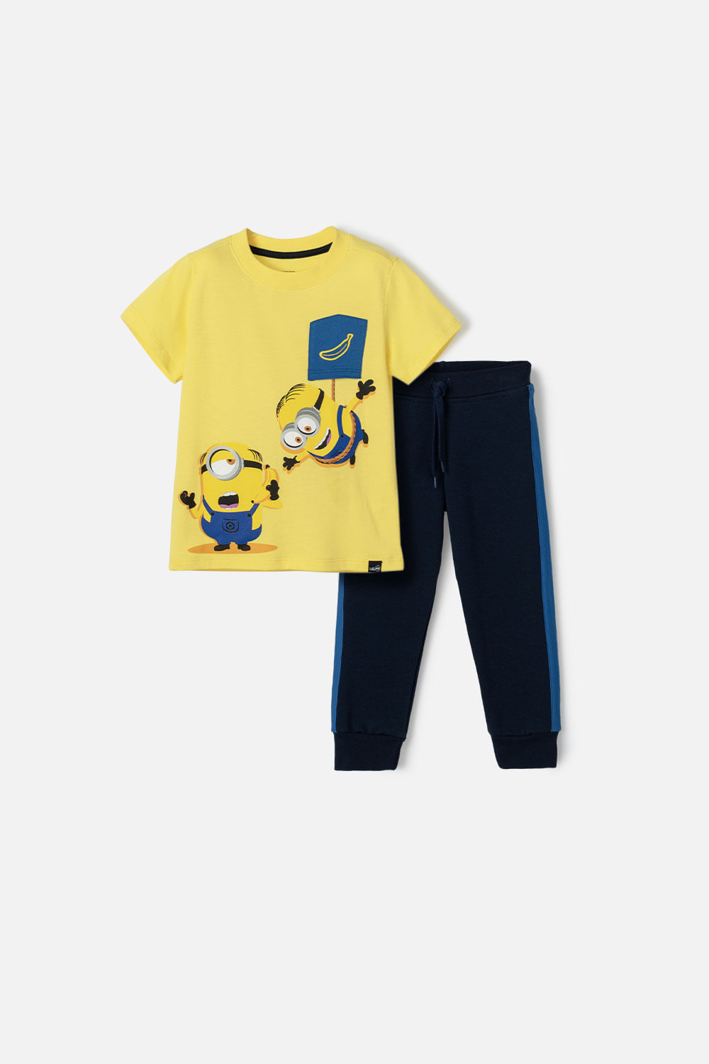 Conjunto de Los Minions amarillo y azul de pantalón largo para niño 2T a 5T 3T-0