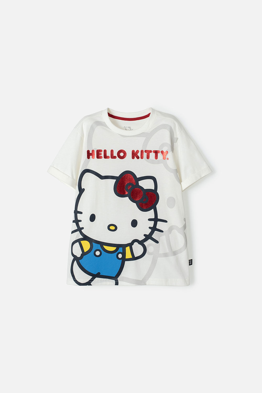 Camiseta de Hello Kitty marfil manga corta para niña 4-0