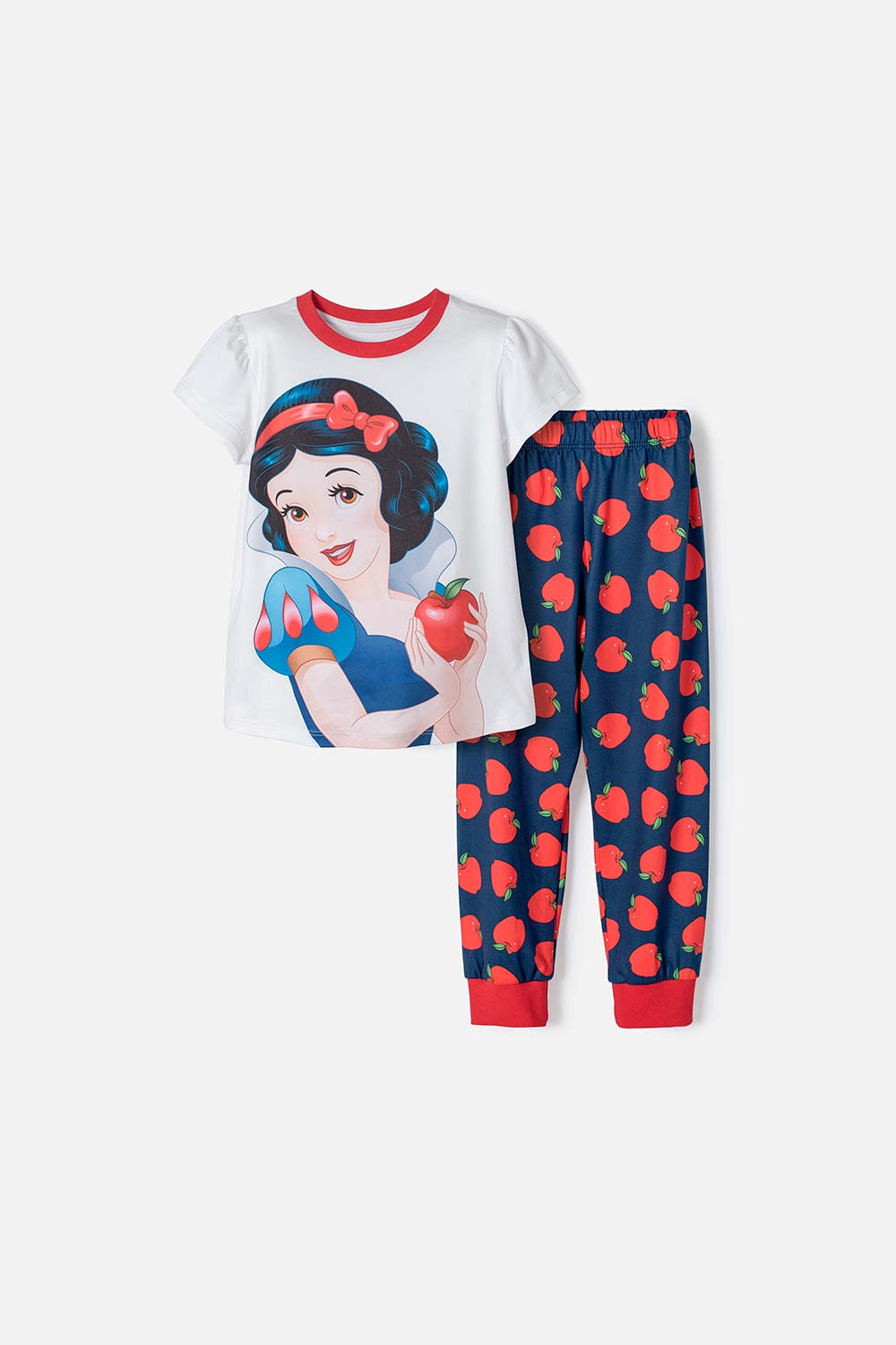 Pijama de Blancanieves blanca y azul de pantalón largo para niña 2T a 5T 2T-0