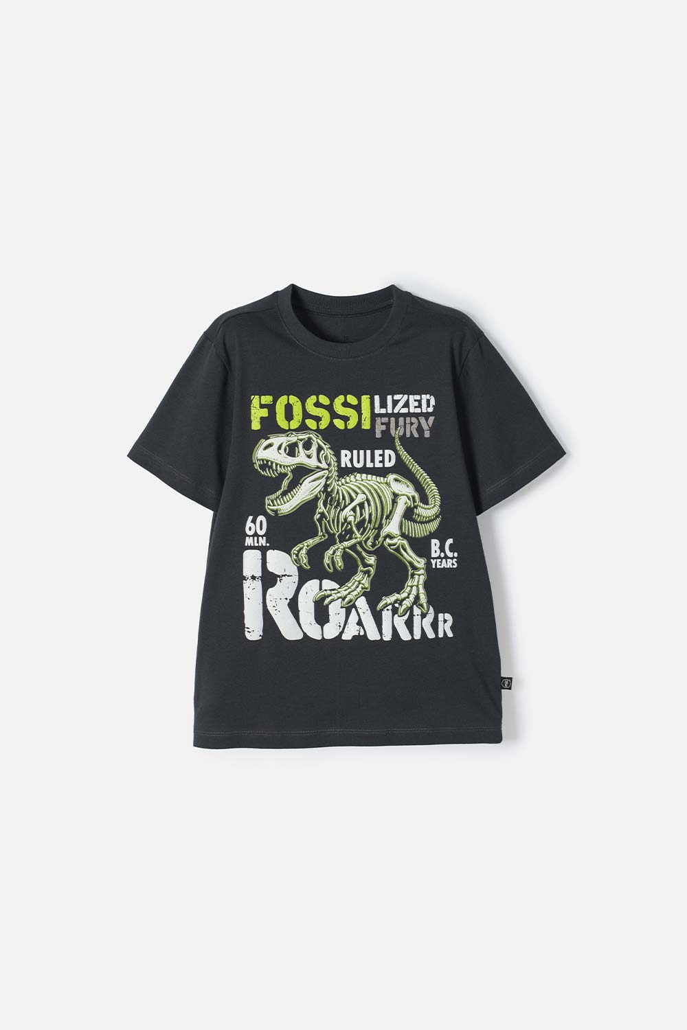 Camiseta Mic manga corta gris grafito para niño 4-0