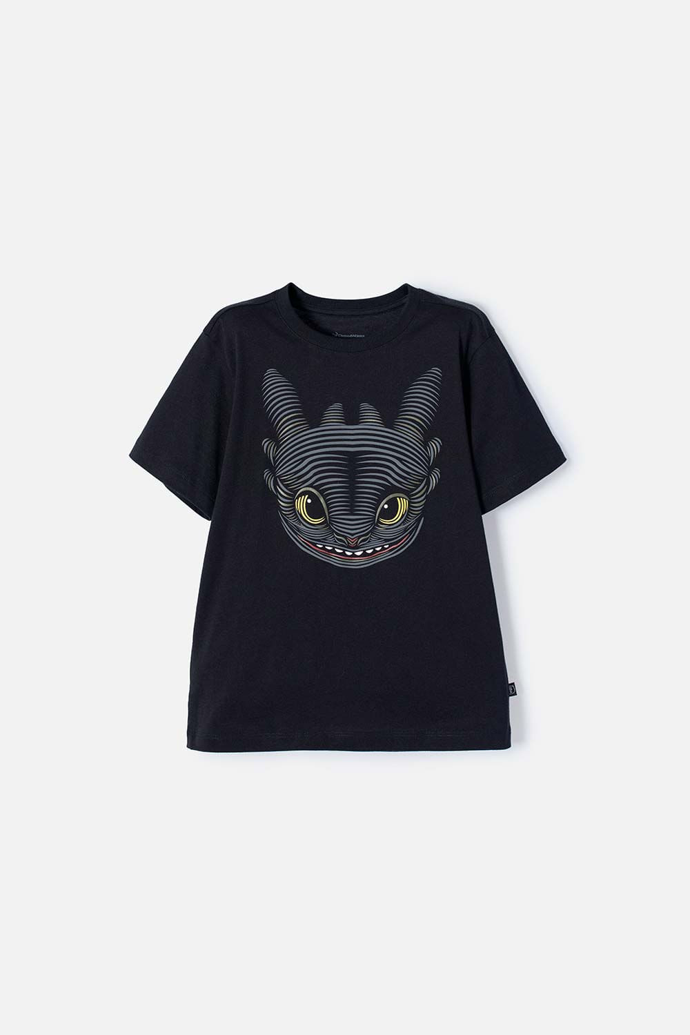 Camiseta Cómo entrenar a tu dragón negra manga corta para niño 4-0