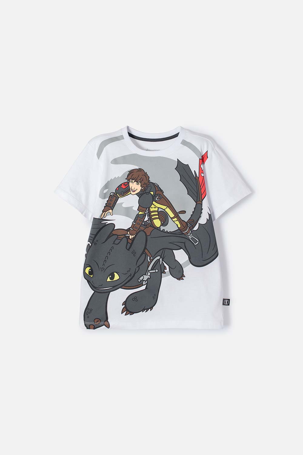Camiseta Cómo entrenar a tu dragón blanca manga corta para niño 4-0